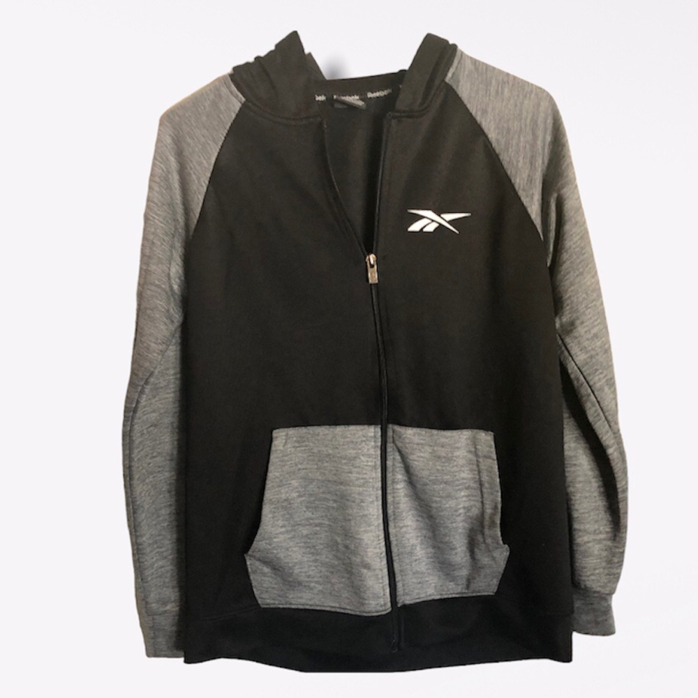 Reebok black/Gray boys Hooded Jacket Sz‎ 14-16